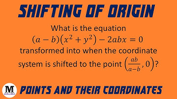 4 | Points And Their Co-ordinates | Shifting of Origin - Worked Out Problem