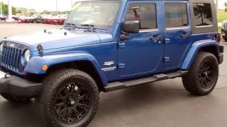 DO THEY MAKE A 2WD WRANGLER? 2009 JEEP WRANGLER 4 DOOR SAHARA DEEP WATER  BLUE TWO WHEEL DRIVE - YouTube