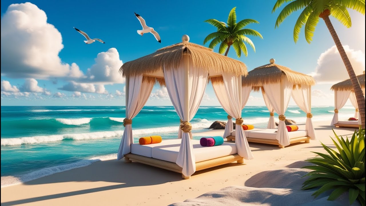 🌊🌴 Ocean Serenity – Piano & guitar Music for Coastal Calm 🕊️🎹