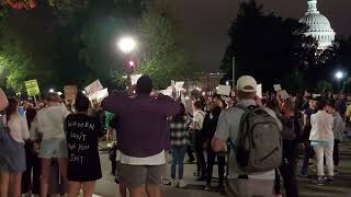 Pro Choice protesters chanting outside Supreme Court Washington DC Tuesday 5/3/22
