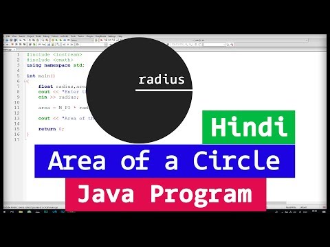 Java Program to Find the area of a Circle using Radius ( User Input ) ( Hindi )