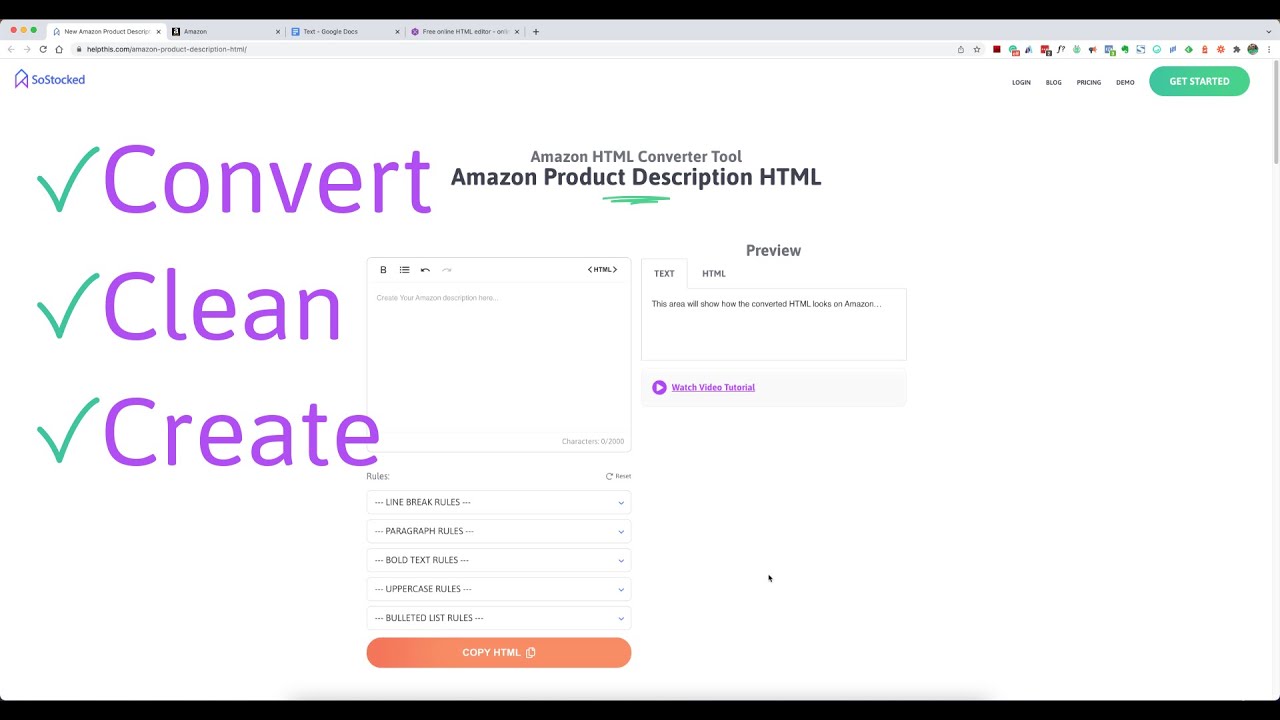 New Update New Amazon HTML Converter \u0026 Amazon HTML Editor Tool For Product Descriptions