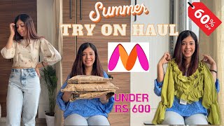Myntra Tops Under Rs. 599 | Cute summer tops try on haul | Myntra try on haul #myntrahaul