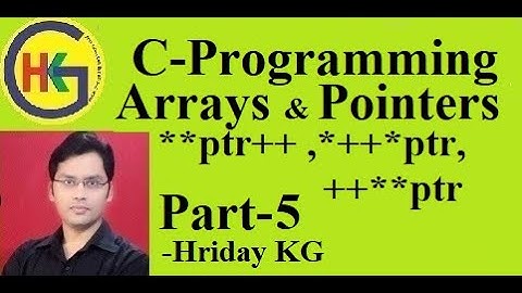 #Arrays and #Pointers in #CProgramming  Part-5