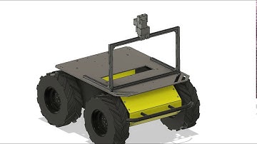 Assembly of camera mount with Pan Tilt Unit motion