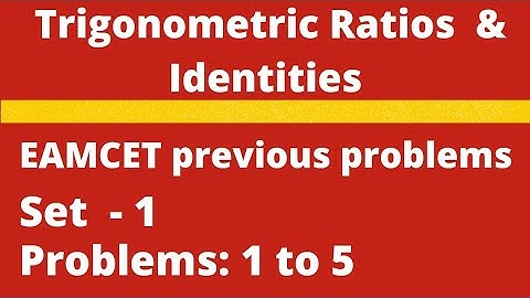 Trigonometry | EPP | Set-3 | Problems: 41 to 45 @EAG