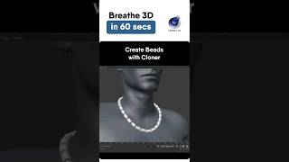Simple way to model neck beads with cloner in cinema4D #shorts #cinema4d #3d #3dart #youtubeshorts