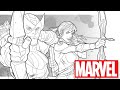 How to Draw BOTH Hawkeyes w/ Logan Lubera!