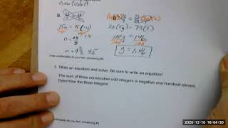 Math C Final Practice Problem 1 thru 3 Net Worth