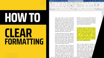 How to Clear Text Formatting in Microsoft Word Document