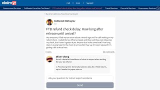 California FTB How to Track Your Released Tax Refund Check