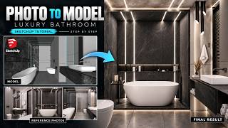 I Modeled This Luxury Bathroom in SketchUp — Here’s How