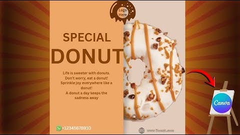 Canva Series#2/How to make a stylish Donut Poster/AAA DIYland/create your own design🤩
