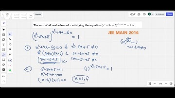 51.the sum of all real values of x satisfying the equation (x 2 −5x+5) x 2 +4x−60 =1 is