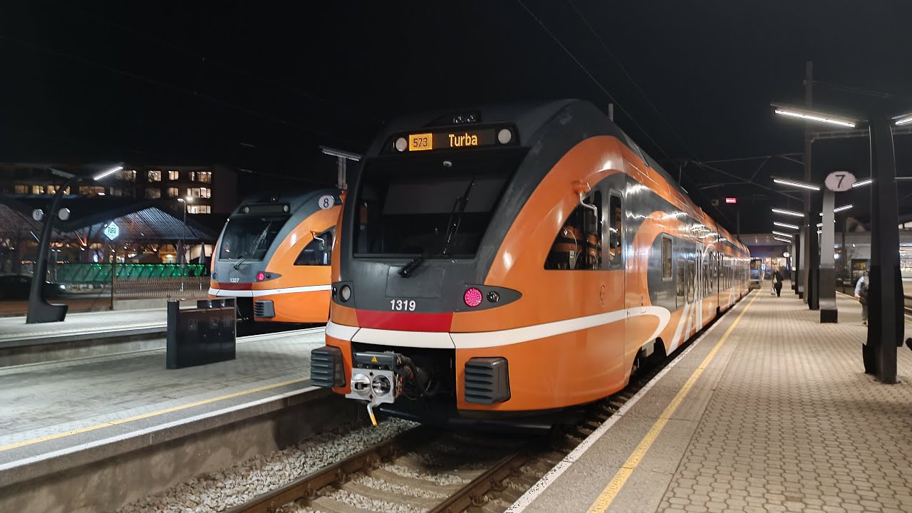 Elron Stadler FLIRT EMU train ride | Kivimäe - Hiiu | 1319 Hämarik