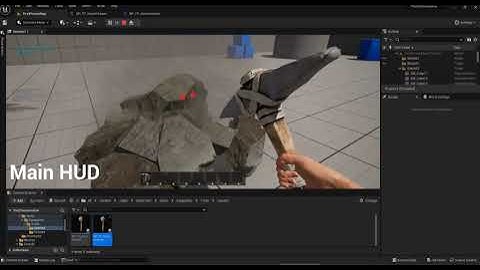 Ureal Engine 5  My first RPG ~ Hitting Rock Sound, & Start of Crafting System 5