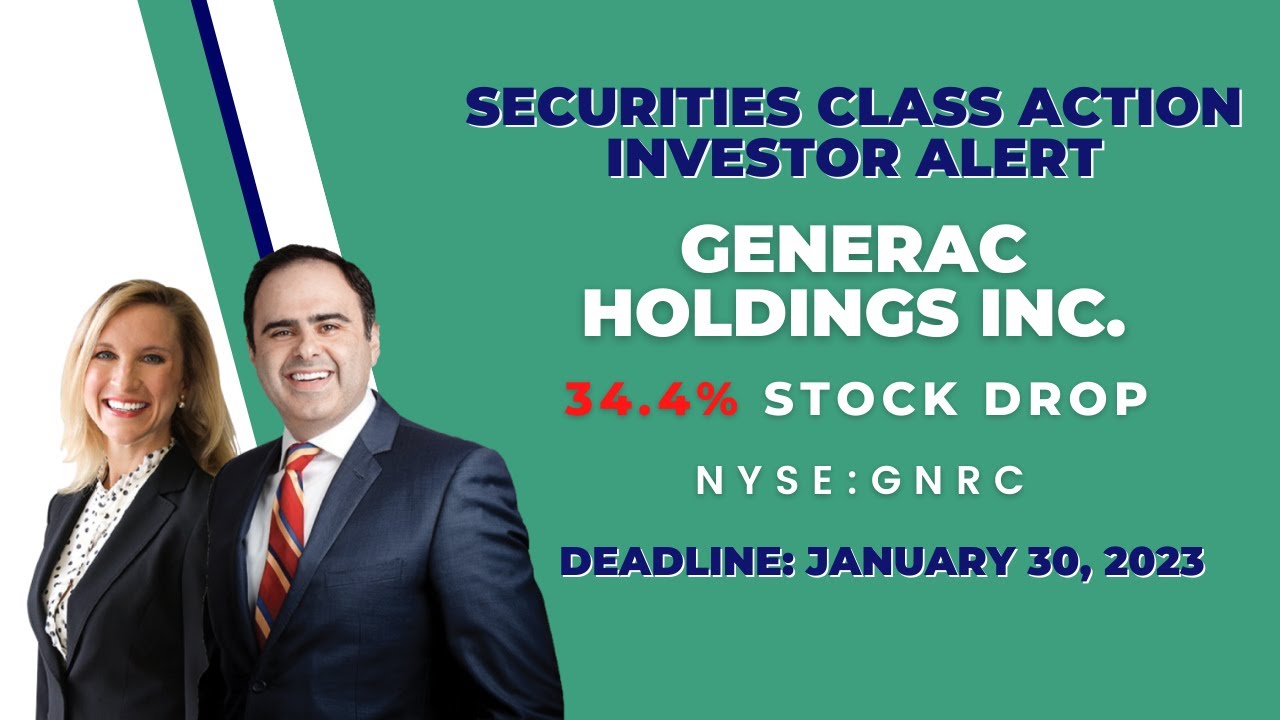34.4 Collective Loss GNRC STOCK NEWS Generac Holdings Inc