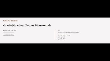 Graded/Gradient Porous Biomaterials | RTCL.TV