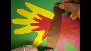 Аппликация Бабочка из ручек(http://ostrovdetok.ru/app10.shtml видео урок как сделать аппликацию из бумаги