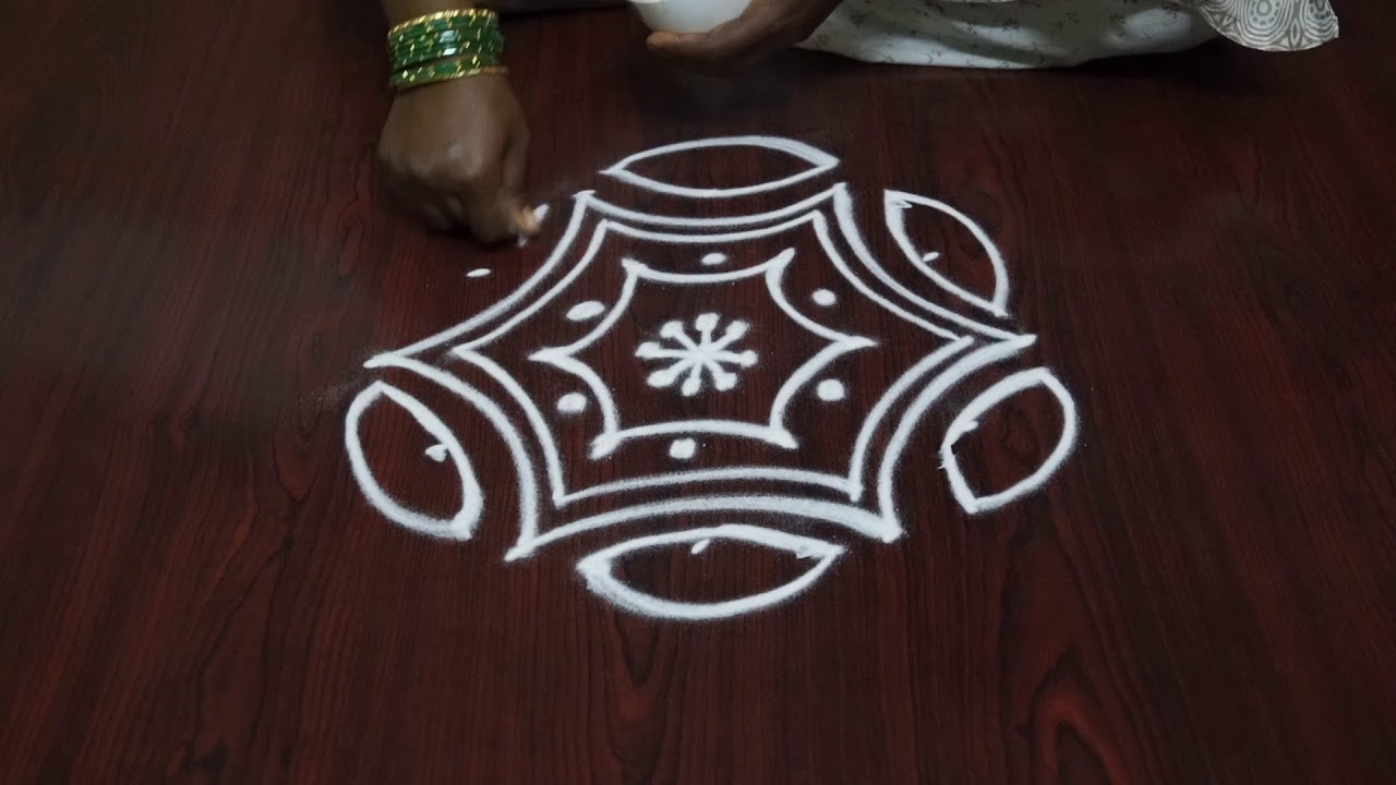 5 dots rangoli designs simple 5 dots kolam poo kolam with 5 dots 5 ...