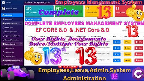 EP 13 Complete Employees Management System Using ASPNET Core MVC, EF Core,SQL|AdminLTE|Perform CRUD💥
