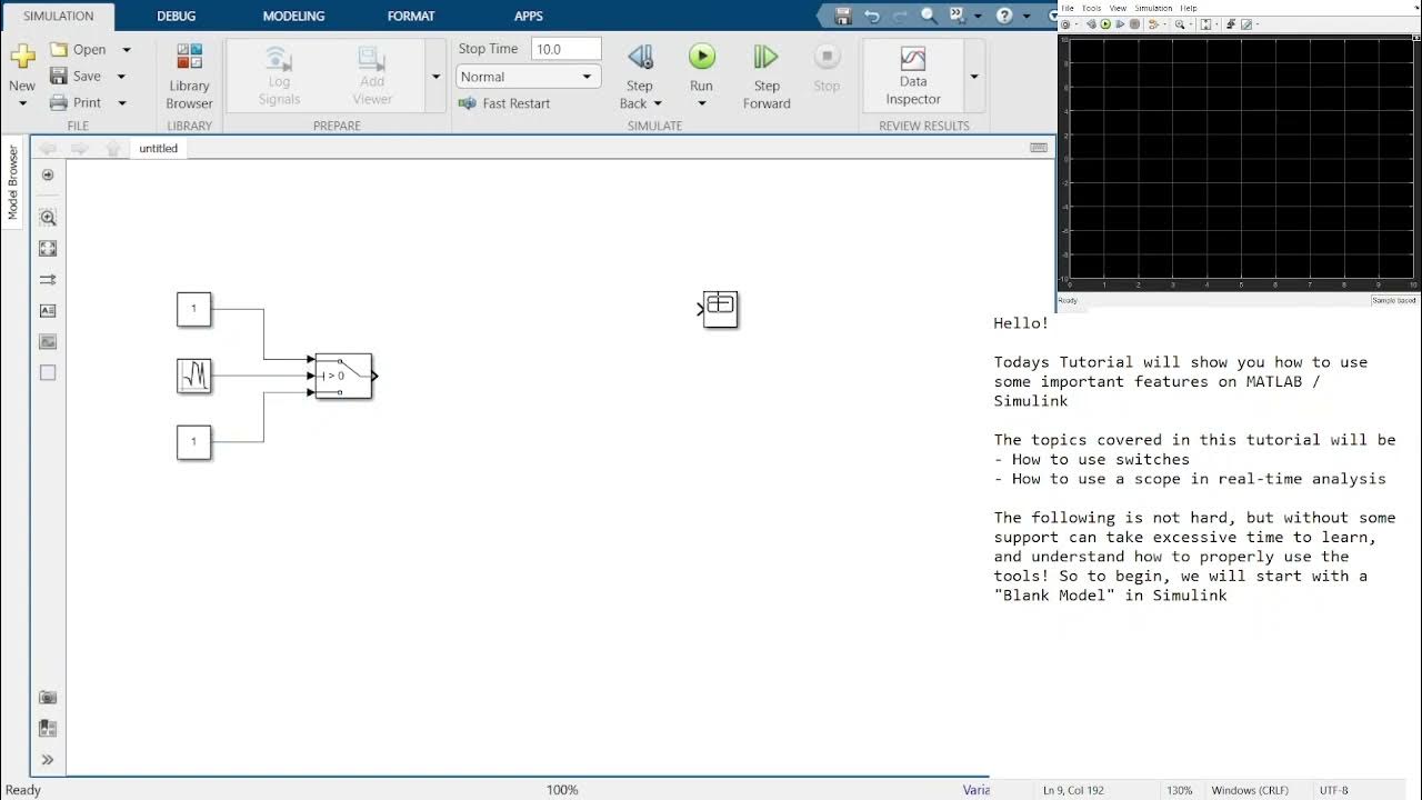 Simulink - How to use Switches, and analyze a circuit in real time ...