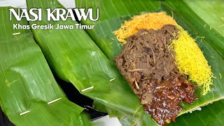 GRESIK SPECIAL KRAWU RICE RECIPE IS DELICIOUS!!! IT'S LIKE THAT, THE SHREDDED MEAT