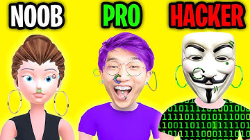 Can We Go NOOB vs PRO vs HACKER In PIERCING PARLOR!? (SATISFYING APP GAME!)