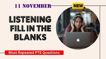 PTE Listening Fill in The Blanks | Timer and Answers | Real Exam Questions November 2025
