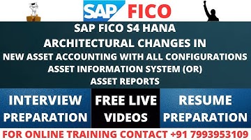 SAP FICO S4 HANA ARCHITECTURAL CHANGES IN NEW ASSET ACCOUNTING WITH ALL CONFIGURATIONS