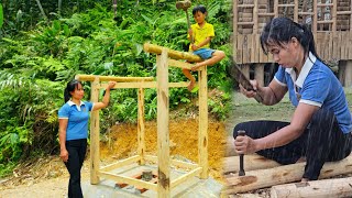 How to make a wooden toilet @ concrete floor | Lý Thương country life