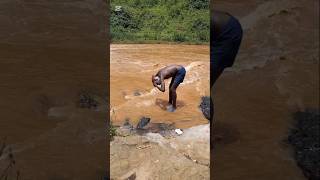 Taking A Cold Bath In My African Village River