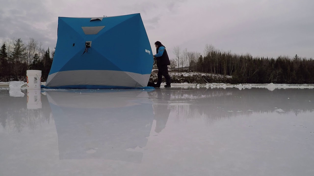 Setting up my Clam Big Foot XL4000T Shelter 