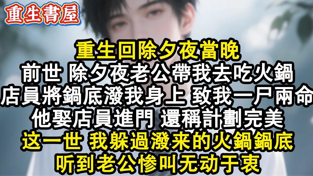 【重生爽文】#重生 回除夕夜当晚，我躲過潑來的火鍋鍋底，这一世換妳全身被烫伤。前世除夕夜老公帶我去吃火鍋，服務員將鍋底潑我身上，他卻無視我，我一屍兩命後，他娶服務員進門，還稱計劃完美#小說 #爽文