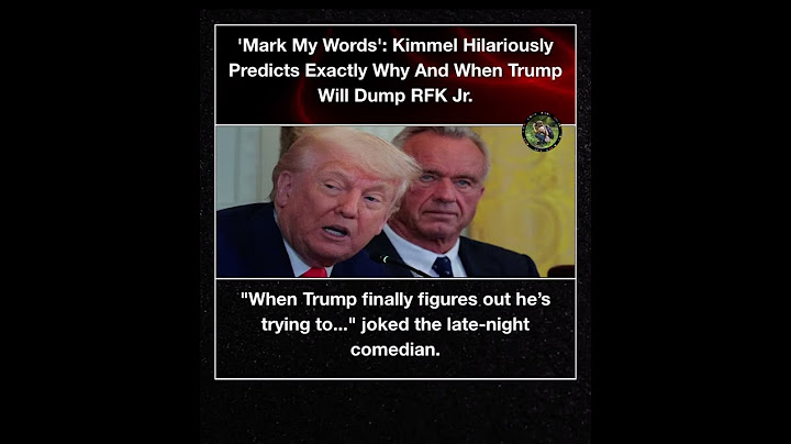 'Mark My Words': Kimmel Hilariously Predicts Exactly Why And When Trump Will Dump RFK Jr.