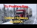 Truckers and haulers in the icyroad of dalton highway alaska