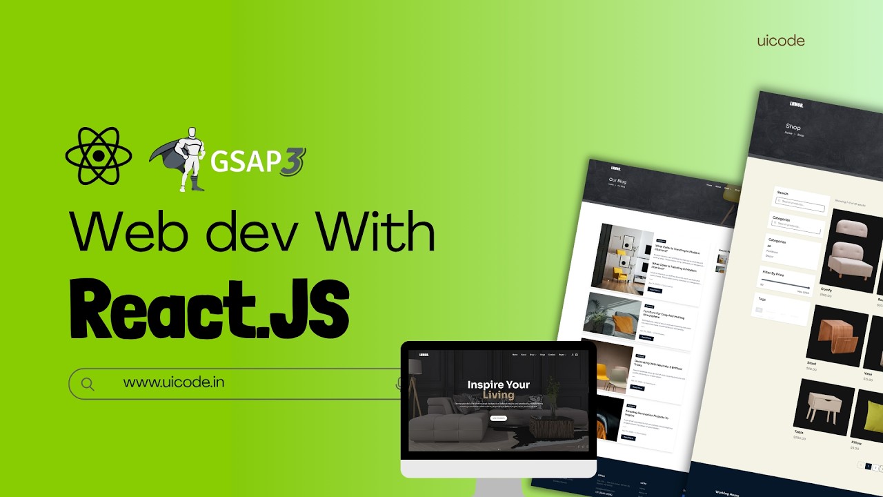 Interior Design Website in React JS | Full Responsive Modern UI | React ...