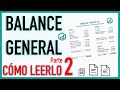 Balance General PARTE 2 Cómo leerlo fácil y rápido en excel