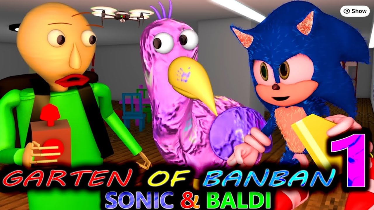GARTEN OF BANBAN 1 VS SONIC & BALDI (official) Minecraft Roblox Animation!