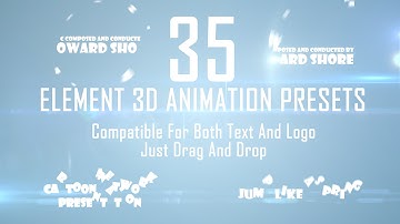 Element 3d Text Animation Presets Pack_02 A pack of 35 presets, Title, Logo intro presets