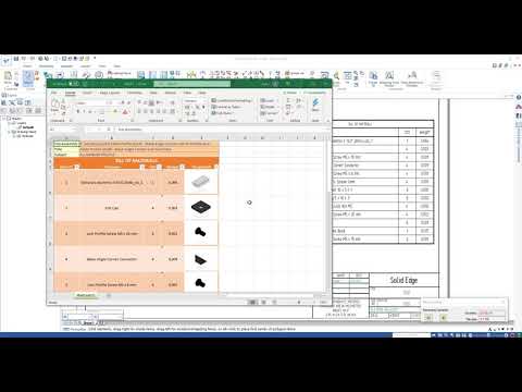 Solid Edge Macro - BOM to Excel - Free Macro