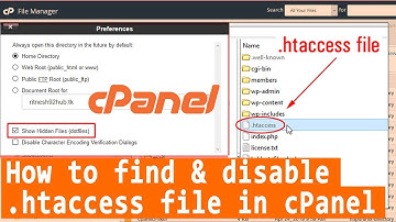 How to find .htaccess file in cPanel and then disable it?