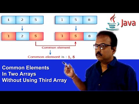 java program to find common elements in two arrays || by debasish sir