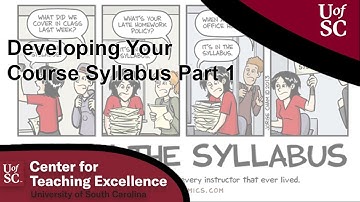 Developing Your Course Syllabus Part 1