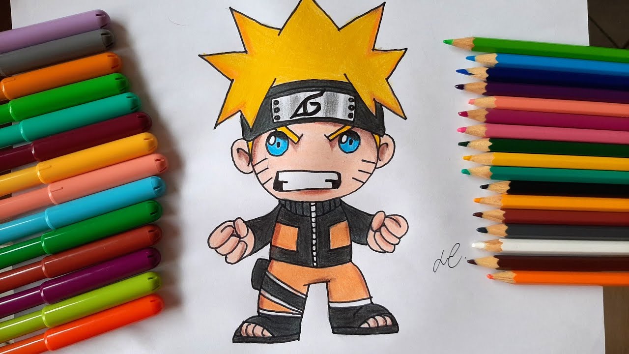 COMO DESENHAR O NARUTO KAWAII PASSO A PASSO