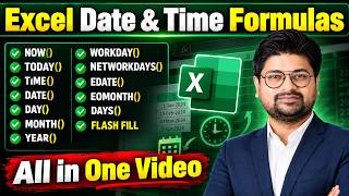 Date & Time Formulas in MS Excel | How to Use MS Excel Formulas Now, Date Time, DateIF, Days
