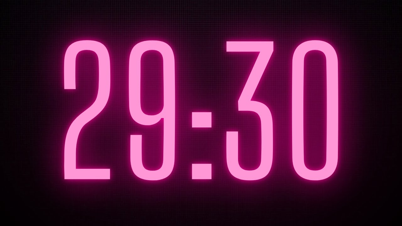 29 min 30 sec countdown timer relaxing videos - YouTube