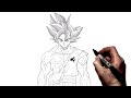 How to draw goku mui ripped gi  step by step  dragon ball