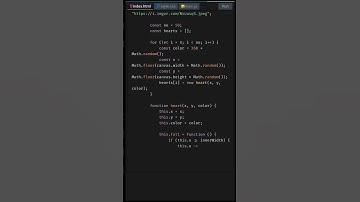 Creating a Heart Falling Effects in HTML Canvas | HTML5 Canvas Tutorials #shorts #coding #JavaScript