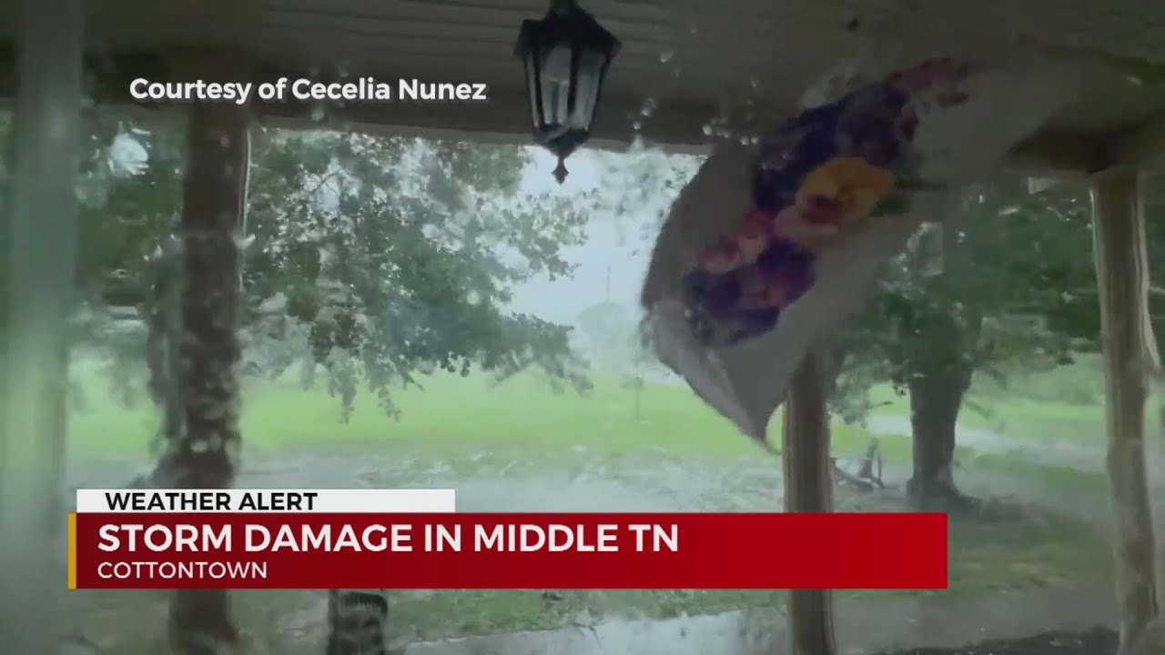 Storm damage reported in Middle Tennessee - YouTube